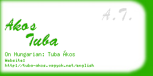 akos tuba business card